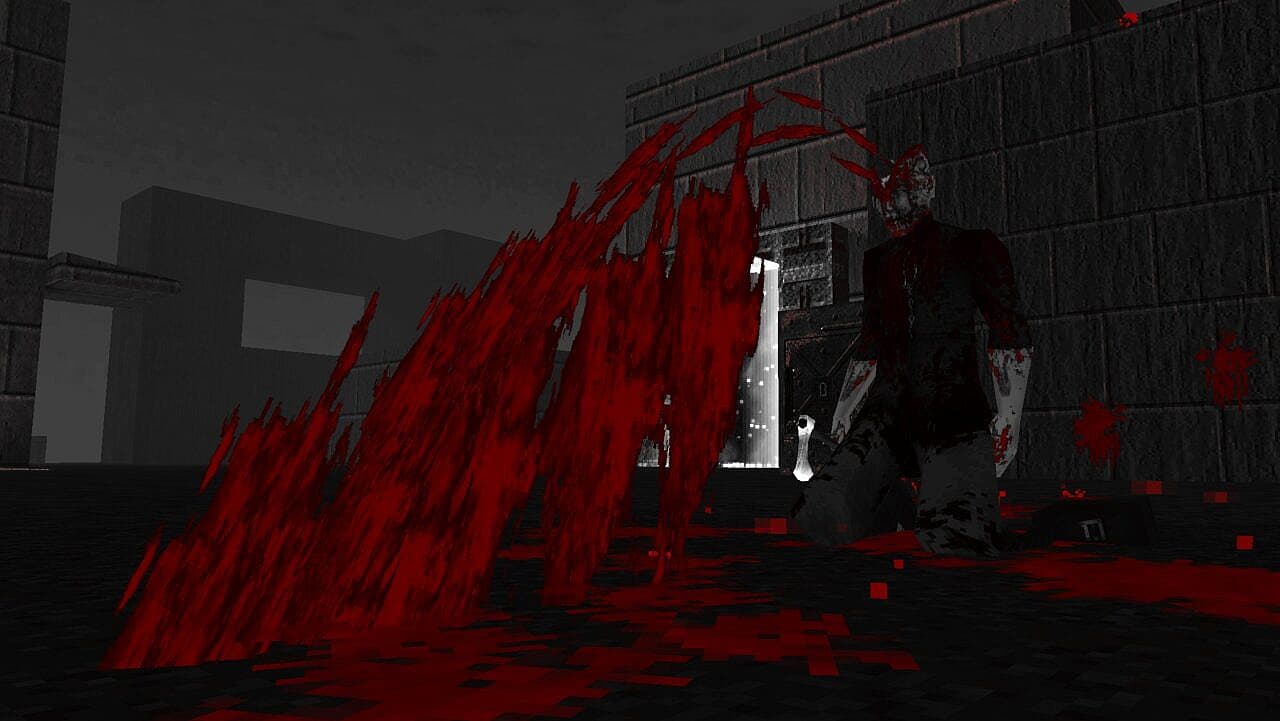 Ethan has been working tirelessly to ensure that the player is covered in blood.