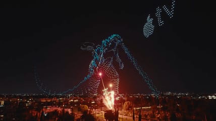 'Monarch: Legacy of Monsters' Godzilla Drone Show Sets Guinness World Record in Los Angeles [Watch]
