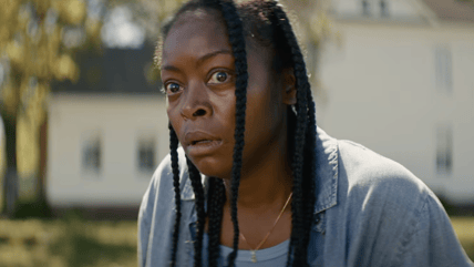 the woman in the yard