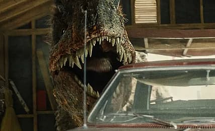 New 'The End of Oak Street' Image Unleashes a Dinosaur Into the Suburbs