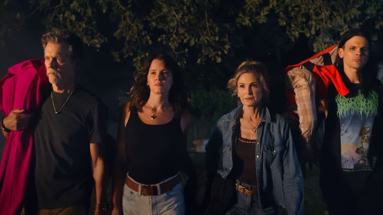First Look: Kevin Bacon and Kyra Sedgwick's 'Family Movie' Turns a DIY Horror Shoot Into a Real Nightmare