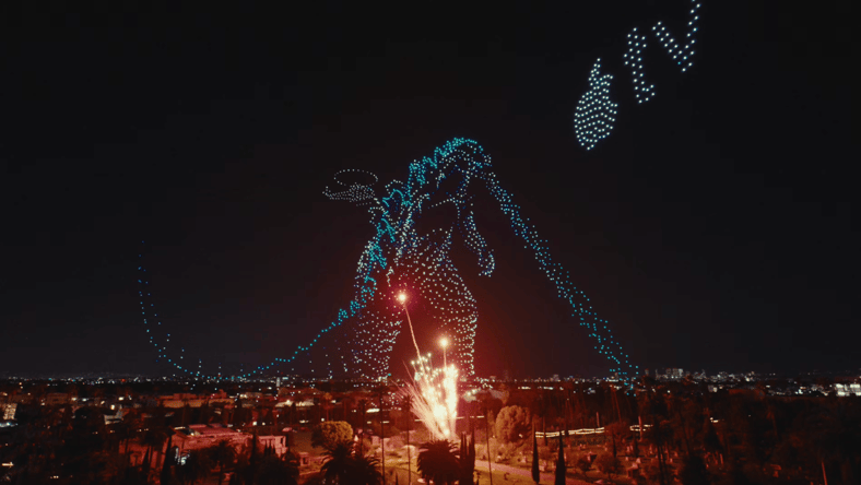 'Monarch: Legacy of Monsters' Godzilla Drone Show Sets Guinness World Record in Los Angeles [Watch]