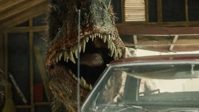 New 'The End of Oak Street' Image Unleashes a Dinosaur Into the Suburbs