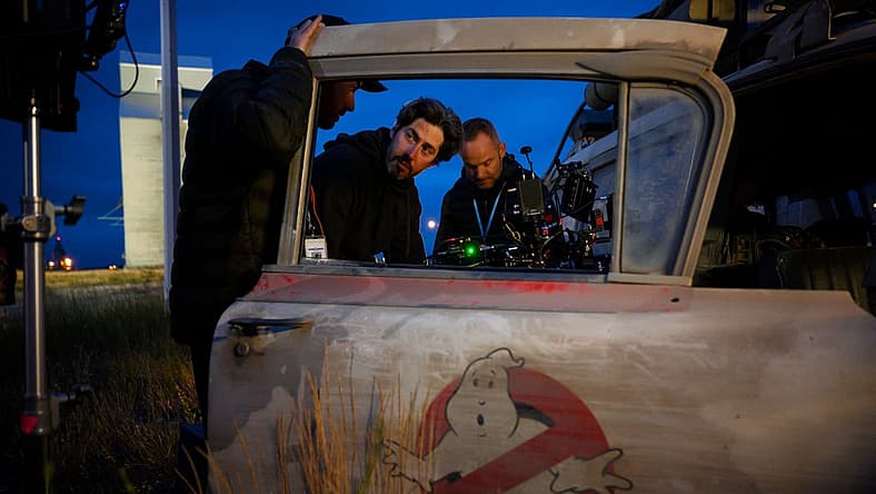 Jason Reitman directing Ghostbusters Afterlife, courtesy of Sony Pictures