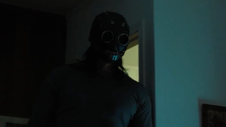 James Preston Rogers as Psycho Killer in 20th Century Studios' PSYCHO KILLER. Photo by Eric Zachanowich. © 2025 20th Century Studios. All Rights Reserved.