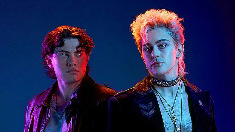 The Lost Boys Musical; LJ Benet and Ali Louis Bourzgui; Photo by Matthew Murphy