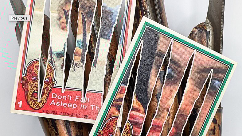 Custom 'Nightmare on Elm Street' Cards Feature Real Freddy Glove Slashes!