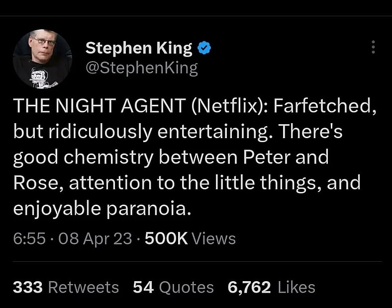 The Night Agent, Stephen King