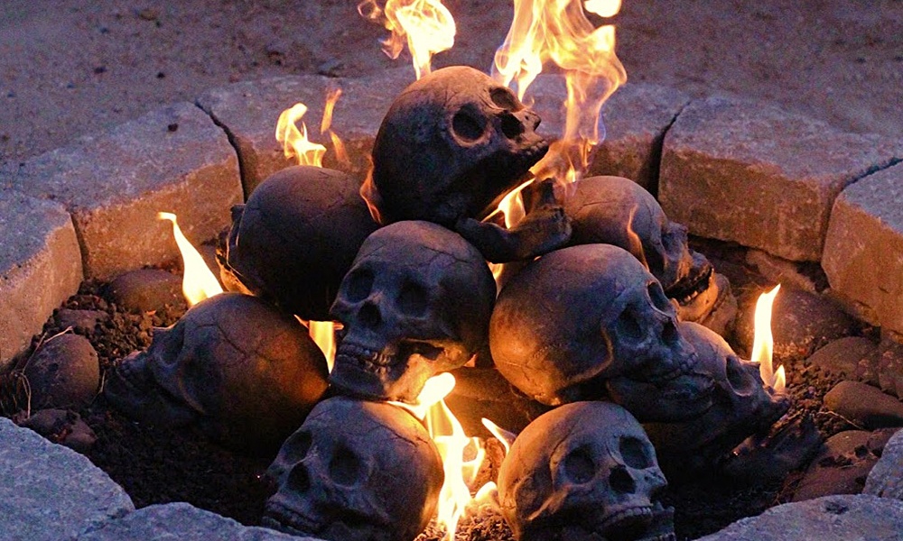 These 'Skull Fire Logs' Will Make Your Fireplace Look Metal AF