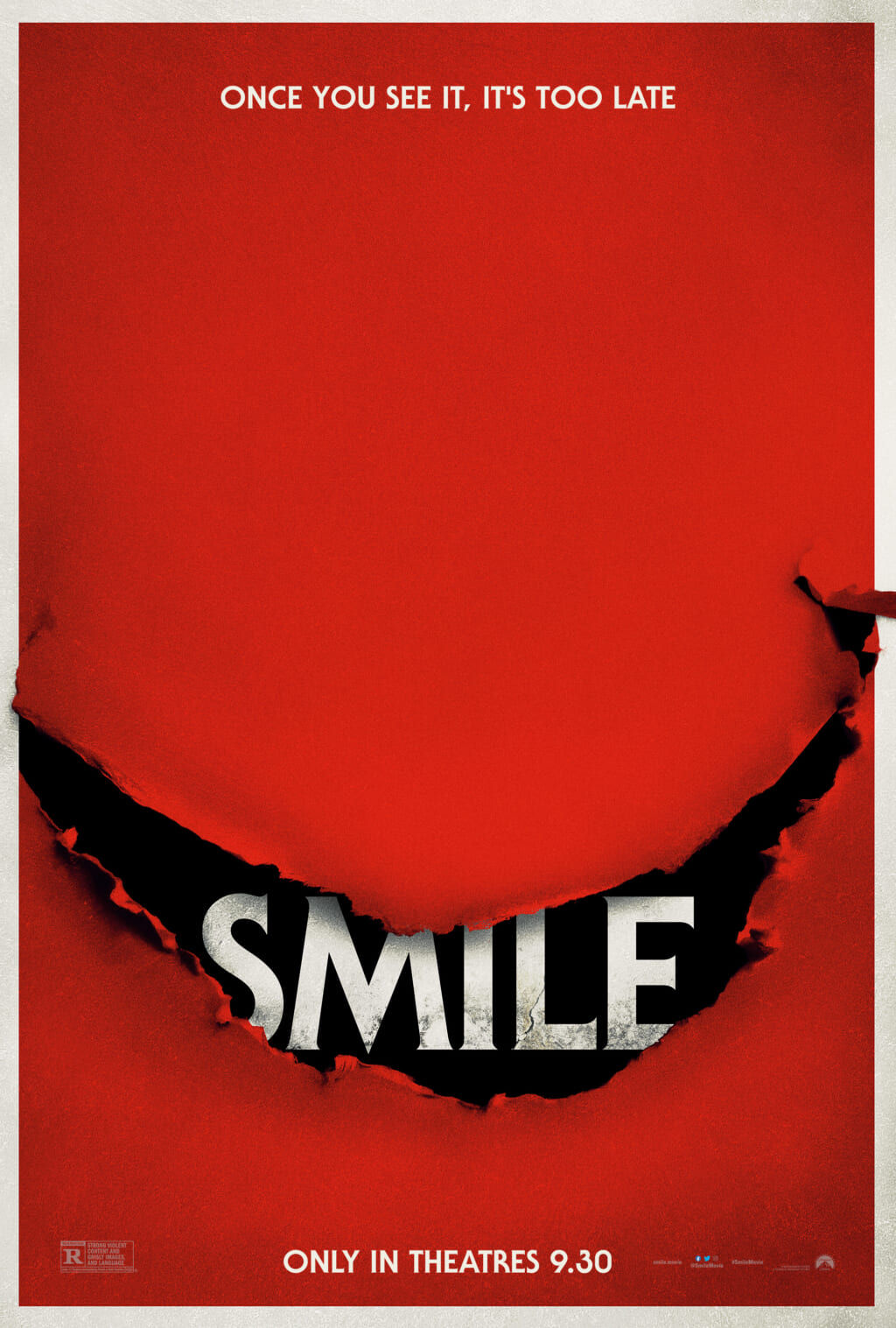 smile SMILE Dom Online 1 Sheet Tsr Mouth Tear V3 rgb 1024x1517 - Carve Yourself A Brand New 'Smile' With This Nasty New Trailer [Video]