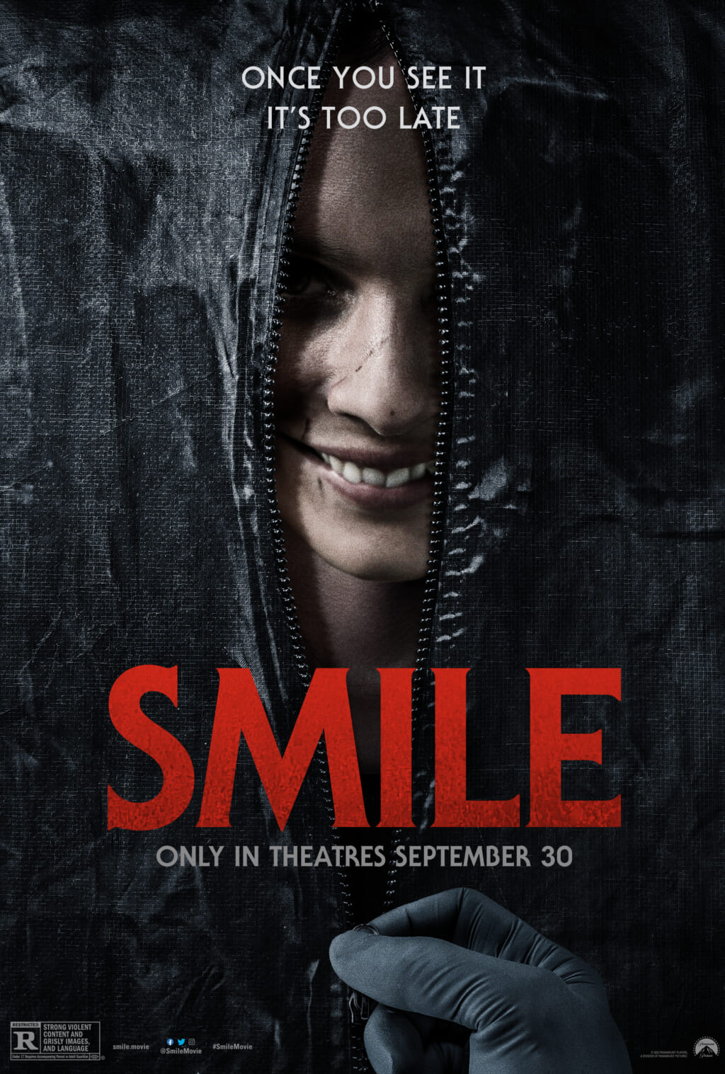 SMILE Dom Online Digital KeyArt Zipper V3C 1024x1517 - 'Smile' Releases Terrifying New Poster and Images