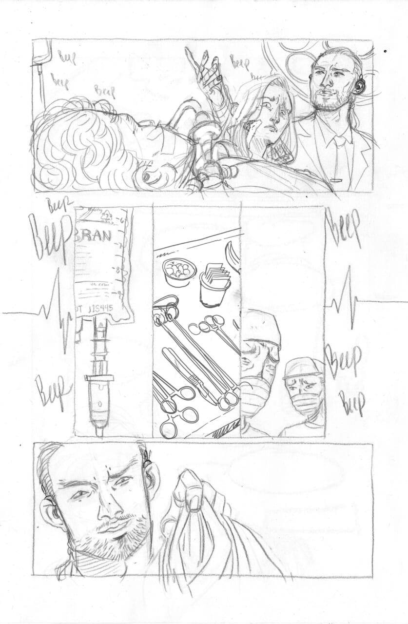 Crashing 1 Pencils by Morgan Beem Page 10 scaled - 'Crashing' Exclusive: Get An Inside Look At The Thrilling New Comic Series