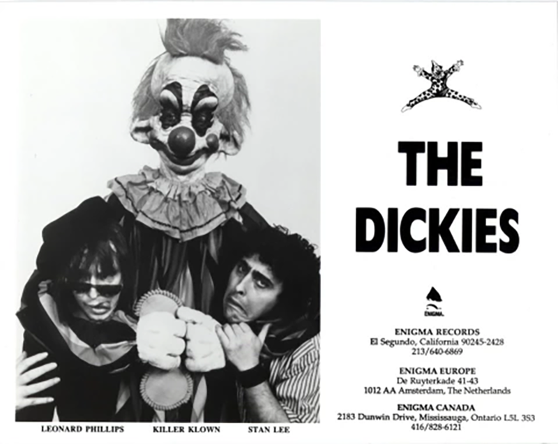 the dickies promo print  - Klown Punk Princes: The Bozo Brilliance of The Dickies' 'Killer Klowns from Outer Space' Theme Song