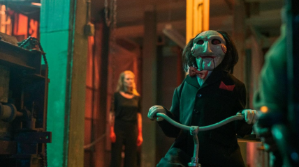 Billy the Puppet and Cecilia Pederson in Saw X