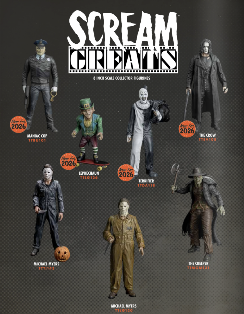 Leprechaun, Maniac Cop, The Crow and Art the Clown Figures From Trick or Treat Studios!