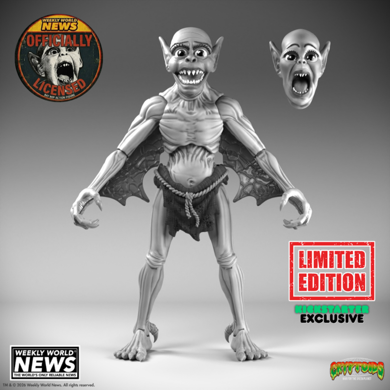Infamous 'Bat Boy' Photos Realized In Action Figure Form by Cryptoid Toys!