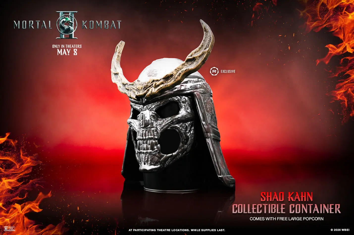 ‘Mortal Kombat II’ – Regal Cinemas Reveals Merch that Includes Shao Kahn Popcorn Bucket!