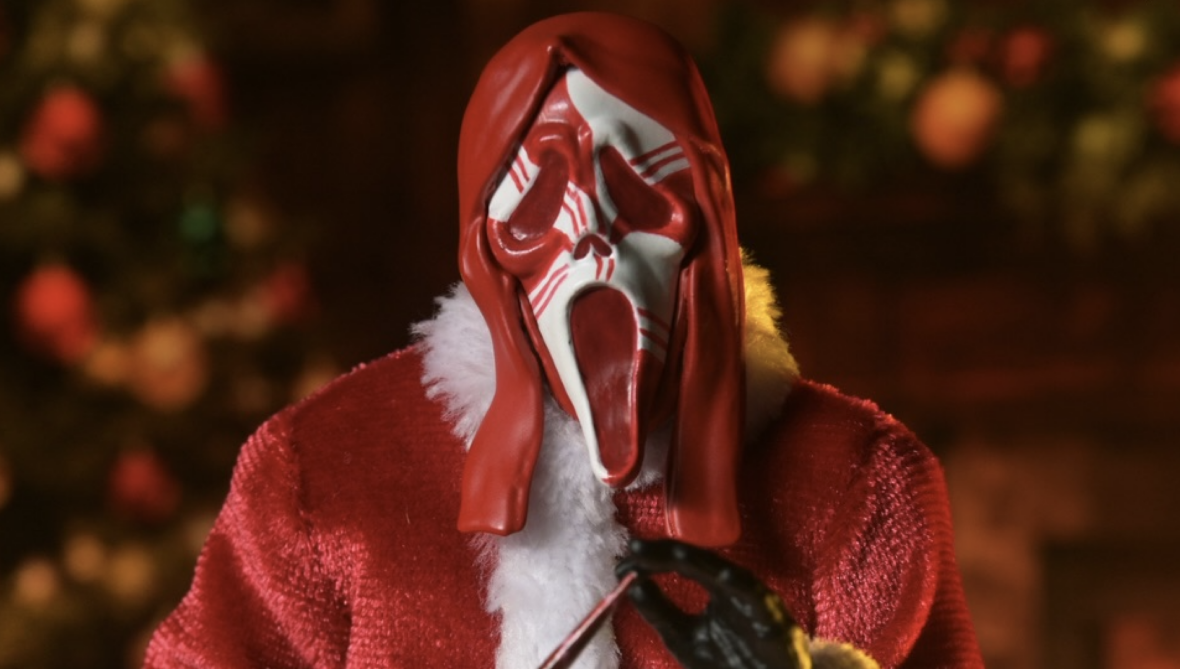 Ghostface Goes Full Christmas with a Wild Candy Cane Mask
