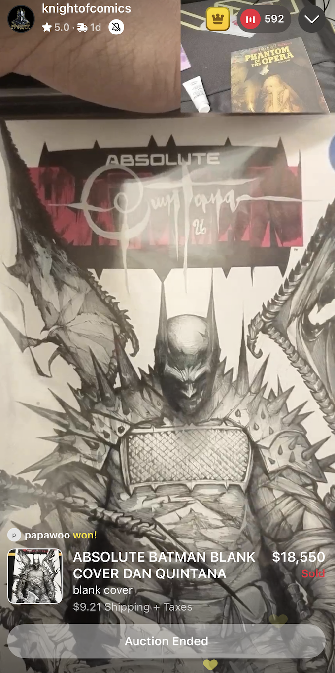 Dan Quintana's Custom 'Absolute Batman' Sketch Cover Just Sold for a Record-Breaking $18,550