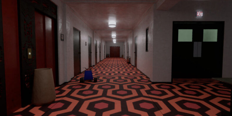 Danny's tricycle left behind on Overlook floor in The Shining.