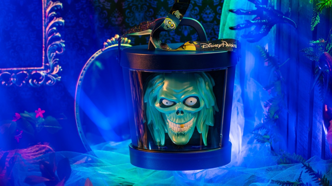 Boo! Haunted Mansion Hatbox Ghost Popcorn Bucket Coming to Disneyland this August!